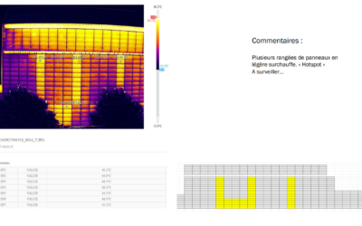 Exemple de rapport thermographique de panneaux solaires